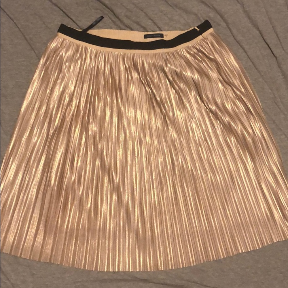 Metallic gold skirt